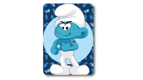 Κουβέρτα Κούνιας Fleece 100x140εκ. Peyo Smurfs 11 Blue Digital Print DimCol