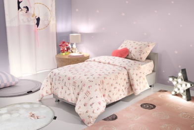 Σετ Παιδική Παπλωματοθήκη 160x220εκ. Με Μαξιλαροθήκη Enjoy Pinky Saint Clair