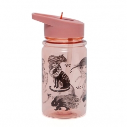 Παγούρι Με Καλαμάκι Tritan Black Animals 400ml Desert Rose Petit Monkey PTM-DB18