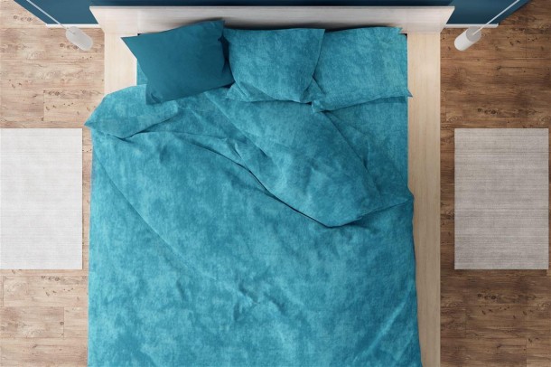 Παπλωματοθήκη Βαμβακερή Υπέρδιπλη 220x240εκ. Premium Shadow 620 Turquoise DimCol