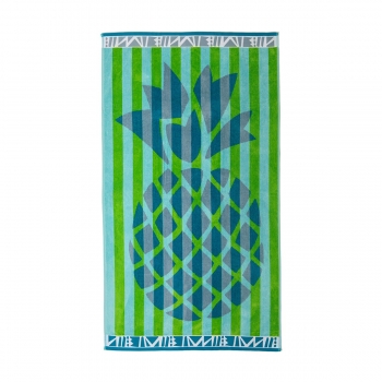 Πετσέτα Θαλάσσης Βαμβακερή Ζακάρ Velour 86x160εκ. Pineapple Melinen 20000998