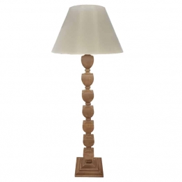 Φωτιστικό Επιδαπέδιο Ξύλινο Natural-Λευκό 25x25x155εκ. Art Et Lumiere 11425