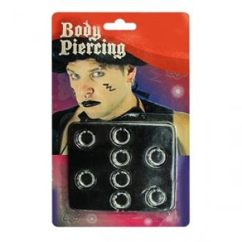 Σκουλαρίκια Πανκ Σετ 8τμχ