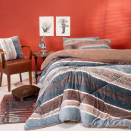 Κουβερτοπάπλωμα Flannel-Sherpa Υπέρδιπλο 220x240εκ. Magpie Petrol Melinen 2000045000