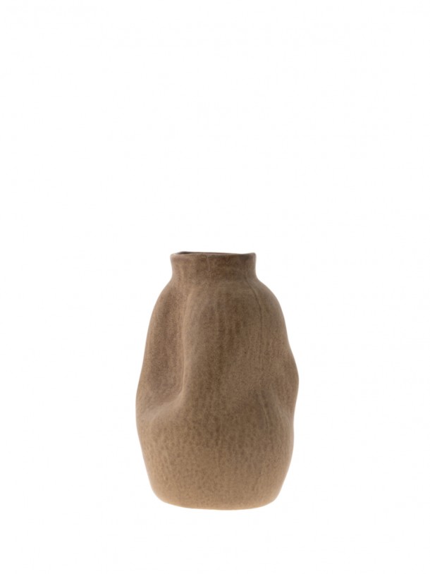 Βάζο Κεραμικό Μπεζ 14x12,5x20,5εκ. Zen Collection 24.19.50005