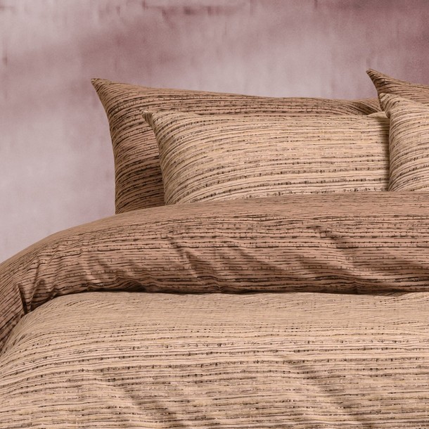 Ζεύγος Μαξιλαροθήκες Polycotton 50x70εκ. Cassio Beige Casual Line Mini Melinen 20004299