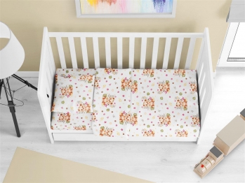 Πάπλωμα Βαμβακερό Κούνιας 120x160εκ. Lion Cub 530 Beige Dimcol