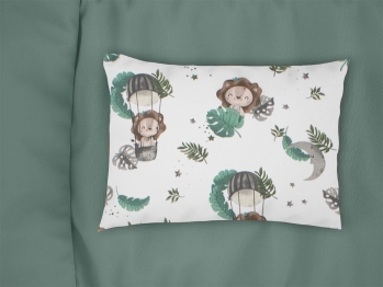 Μαξιλαροθήκη Bebe Φάκελος Βαμβακερή 35x45εκ. Lion 534 Green DimCol