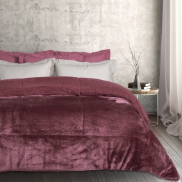Κουβερτοπάπλωμα Fleece-Sherpa Μονό 160x220εκ. Blankets 1188 Dark Lilac Das Home