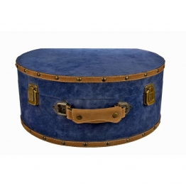 Κουτί Αποθήκευσης Υφασμάτινο Μπλε-Καμηλό Art Et Lumiere 40x33x16,5εκ. 05239