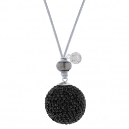 Μενταγιόν Εγκυμοσύνης Βαμβακερό-Επάργυρο Babybell Glitter Jet Black Proud Mama PM-447