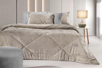 Κουβερτοπάπλωμα Ultrasoft 2 Όψεων Ημίδιπλο 180x240εκ. York Natural Guy Laroche