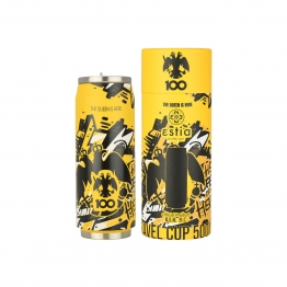 Θερμός-Ποτήρι Ανοξείδωτο Travel Cup AEK BC Edition The Queen Is Here 500ml-7x7x19εκ. Estia 00-27148
