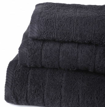 Σετ Πετσέτες 3τμχ Βαμβακερές Bonzai Black SB HOME