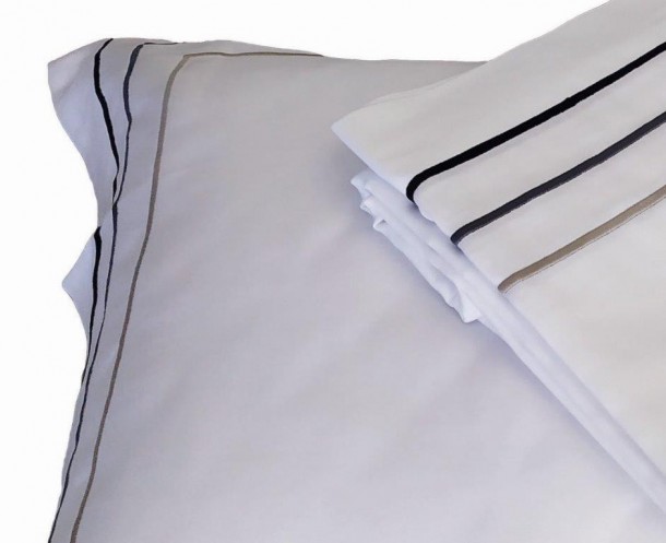 Παπλωματοθήκη 250x230εκ. 100% Βαμβακοσατέν 310TC Με Ρίγες Satin Plain Line