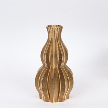 Βάζο Πορσελάνης 3D Χρυσό 16x16x30εκ. ESTHETI 752-21099
