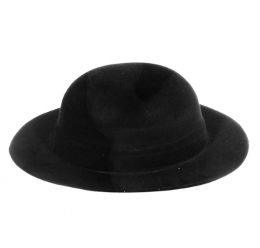 Καπέλο Σαρλό Πλαστικό-Βελουτέ Μαύρο Carnavalista 3-1734