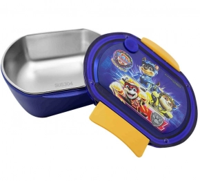 Φαγητοδοχείο Ανοξείδωτο-Πλαστικό Paw Patrol 16,5x15x6,5εκ./680ml Gim 50-3500