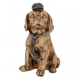 Διακοσμητικός Επιτραπέζιος Σκύλος Καθιστός Polyresin Χρυσός 14x12x20εκ. iliadis 88345