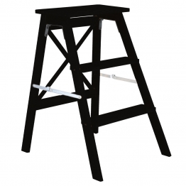 Σκαλοσκαμπώ Με 3 Σκαλιά Bamboo Black 43,5x50x63,5εκ. Essentials Estia 04-34412