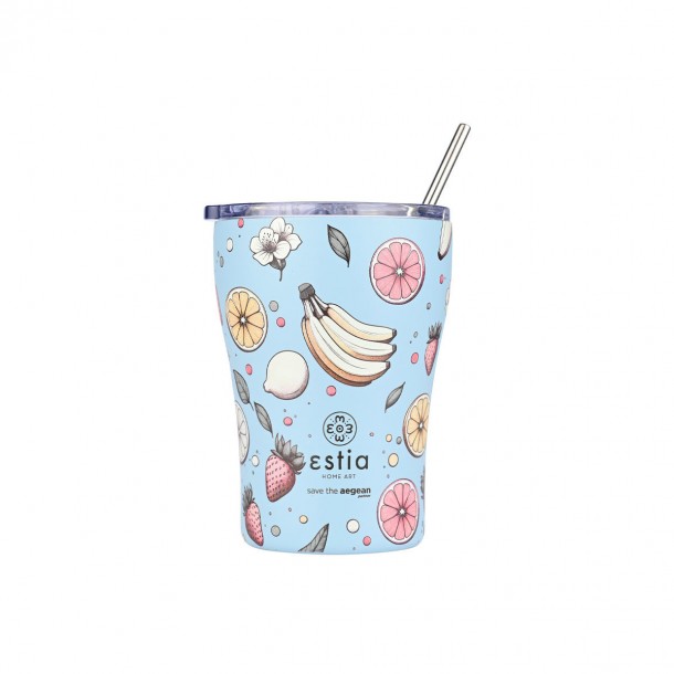 Θερμός-Ποτήρι Ανοξείδωτο Coffee Mug Subdued Harvest Save The Aegean Estia 350ml-9x13εκ. 01-23058
