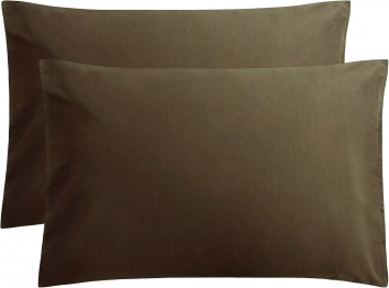 Ζεύγος Μαξιλαροθήκες Βαμβακερές 50x70εκ. Brown Le Blanc 7000276-28