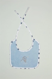 Σαλιάρα Βαμβακερή Με Κέντημα Dreaming Elephant 166 25x25εκ. Σιέλ DimCol