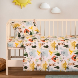 Παπλωματοθήκη Βαμβακερή Κούνιας 110x160εκ. Explorer Red Baby Line Melinen 20004412