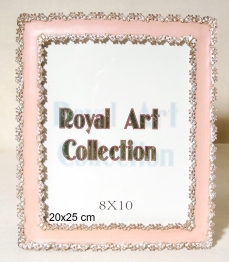 Κορνίζα Πολυεστερική Λευκή-Ροζ Royal Art 20x25εκ. YUA3/327/81P