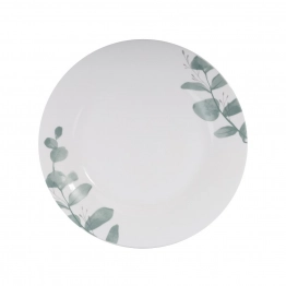 Πιάτο Ρηχό Φαγητού Γυάλινο Green 25,5εκ. Leaf Eaton ME25031525