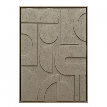 Πίνακας 3D Mdf-Ps Plastic Μπεζ ESPIEL 50x3x70εκ. FAL411