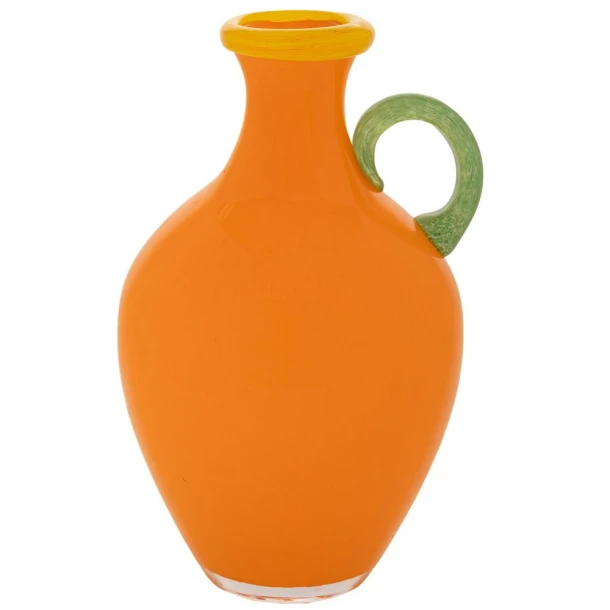 Βάζο Χειροποίητο Γυάλινο Πορτοκαλί 18x7x27εκ. iliadis 90112
