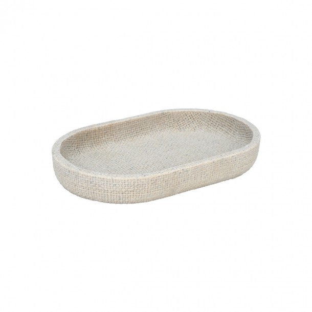 Δίσκος Μπάνιου Ρητίνης Μπεζ 20x12,5x2,5εκ. Jute Estia 02-25847