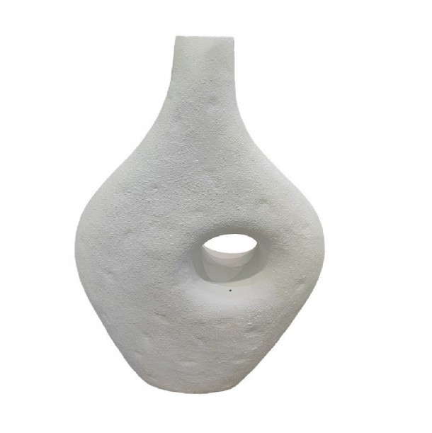 Επιδαπέδιο Βάζο Fiberclay Λευκό ESPIEL 20x40x73εκ. LOF101