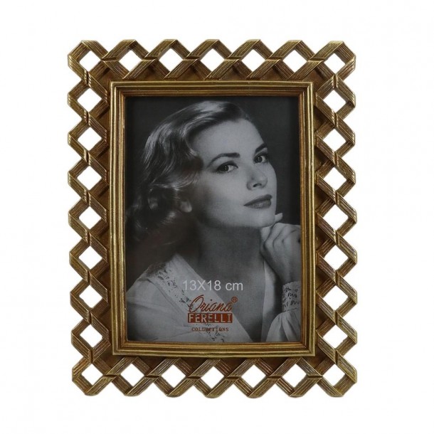 Κορνίζα Polyresin Χρυσή 13x18εκ. Oriana Ferelli® XL24040157