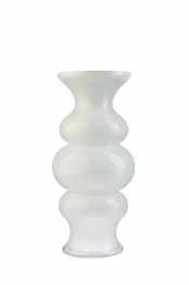 Βάζο Χειροποίητο Γυάλινο Λευκό 19,2x40εκ. Zen Collection 24.32.49834