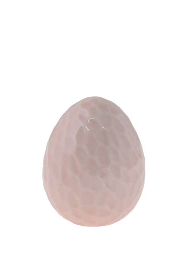 Πασχαλινό Διακοσμητικό Αυγό Κεραμικό Ροζ 8,5x8,5x11εκ. Zen Collection 24.20.49762