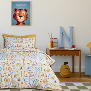 Σετ Παπλωματοθήκη Polycotton Μονή 160x240εκ. Kid Line 4970 Multicolor Das Kids