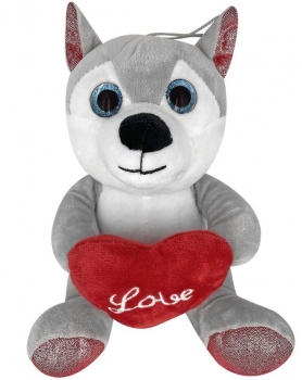 Χάσκυ Λούτρινο Με Καρδιά 20εκ. Toy Markt 79-451