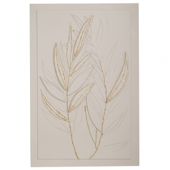 Πίνακας Ανάγλυφος Leaves Κρεμ 80x120εκ. iliadis 91882