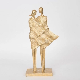 Διακοσμητικό Επιτραπέζιο Ζευγάρι Polyresin Χρυσό 16,5x8x33,5εκ. ESTHETI 752-27082