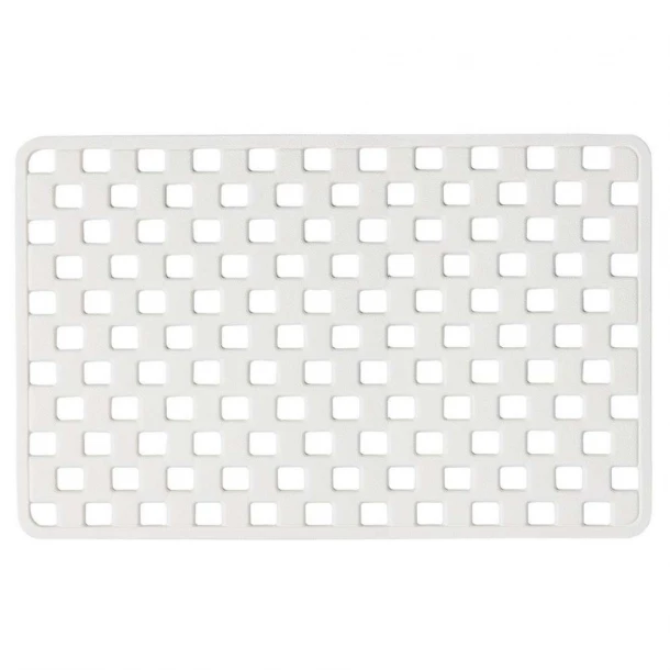 Ταπέτο Αντιολισθητικό Μπανιέρας Καουτσούκ 38x75εκ. Doby White Sealskin 312005210