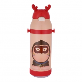 Θερμός Ανοξείδωτος Με Καλαμάκι Gorilla Red Animals Estia 350ml 01-10966