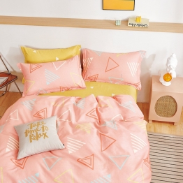 Σετ Σεντόνια Βαμβακοσατέν Μονά 170x270εκ. Geo Girl Prime Line Kids Melinen 2000048203