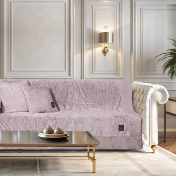 Ριχτάρι Velvet-Faux Fur Τριθέσιος 180x300εκ. Premium 3969 Nude Greenwich Polo Club