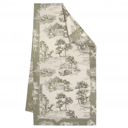 Runner Polyester 50x170εκ. Essential 3015 Ecru-Olive Greenwich Polo Club