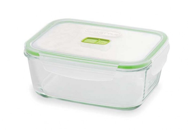 Φαγητοδοχείο Για Μικροκύματα Με Καπάκι 1500ml-21,7x16,1x8,4εκ. Vetro Giostyle 50-5193