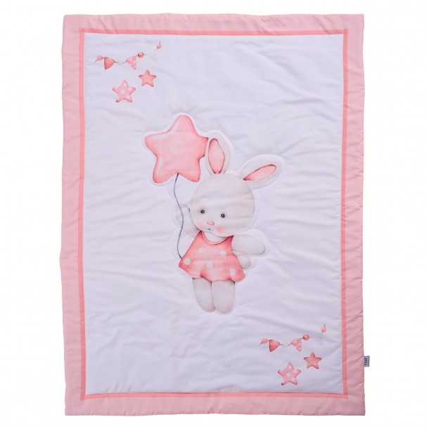 Πάπλωμα Microfiber Κούνιας 110x150εκ. Fun 4917 Λευκό-Ροζ Das Baby