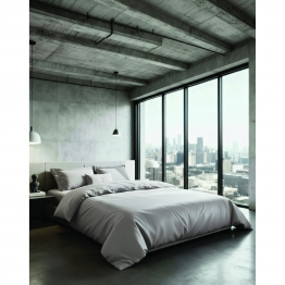 Σεντόνι Μεμονωμένο Βαμβακοσατέν King 270x290εκ. City 2 Silver Makis Tselios