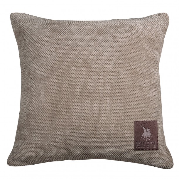 Διακοσμητικό Μαξιλάρι Microchenille-Fleece 42x42εκ. Premium 2759 Σπαγγί Greenwich Polo Club